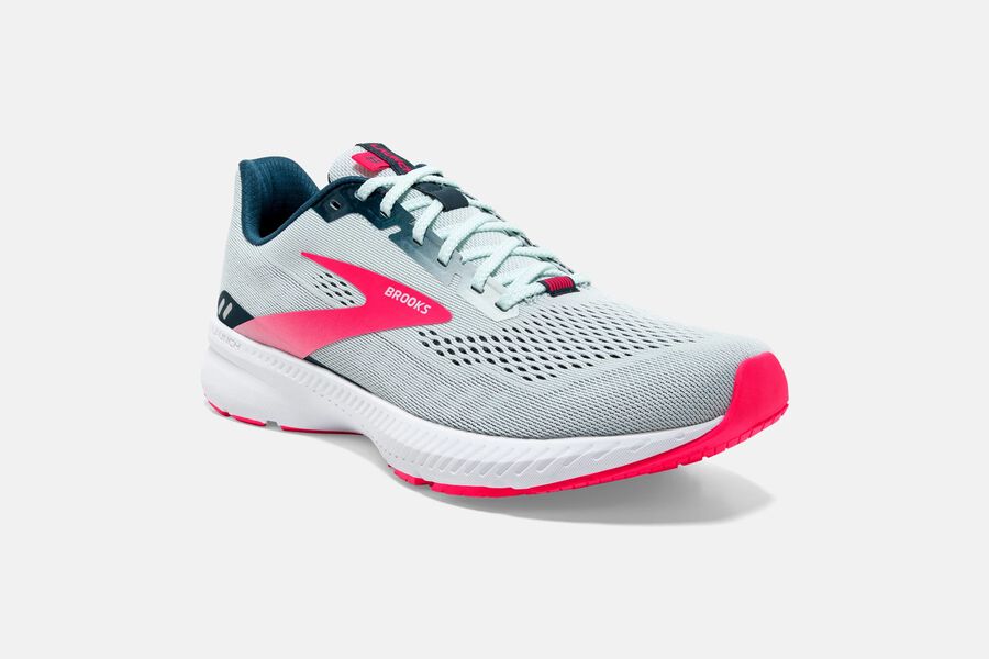 Brooks Launch 8 Road Löparskor Dam - Grå/Rosa - 0763-WJGZH